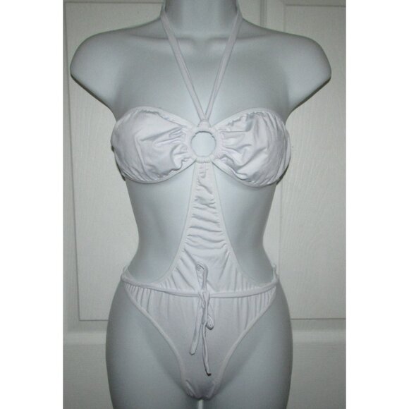 White 1 Pc Monokini - NEW - Picture 1 of 9